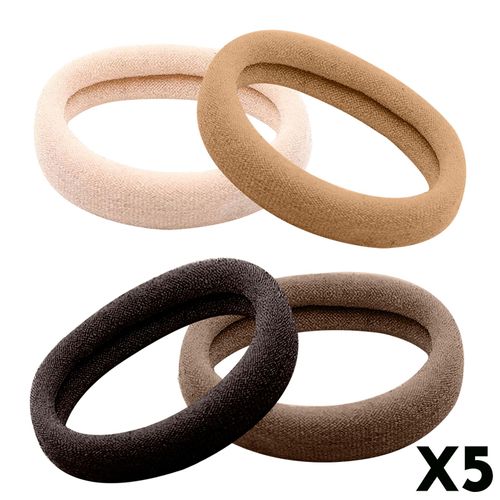 Lot De 20 Élastiques Pour Cheveux Tendance Confortable Marron