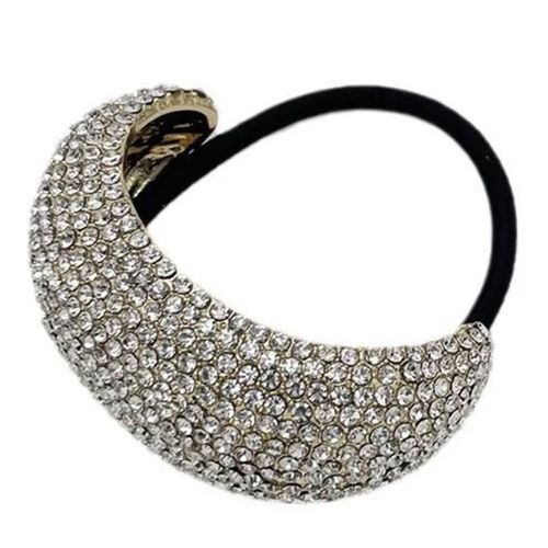 Élastique Tendance Pour Cheveux À Strass Géométrique Raffiné Doré