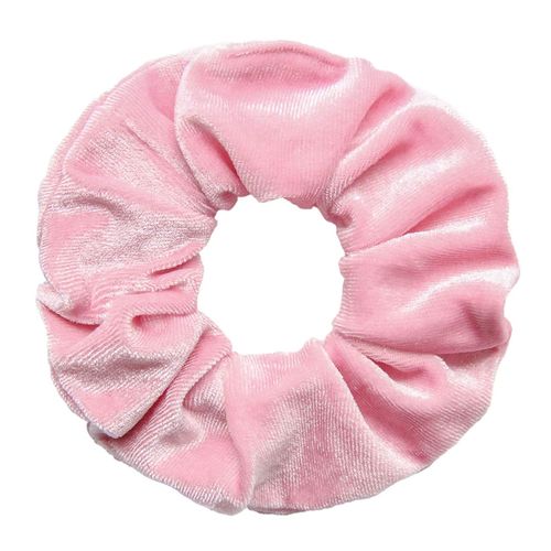 Chouchou Maxi Pour Cheveux En Velours Uni Casual Rose