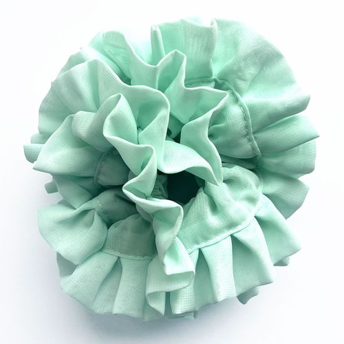 Chouchou Maxi Pour Cheveux En Mousseline Vaporeuse Décontractée Vert
