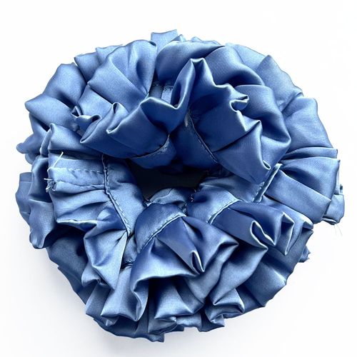 Chouchou Maxi Pour Cheveux En Satin Uni Vaporeux Décontracté Bleu Roi