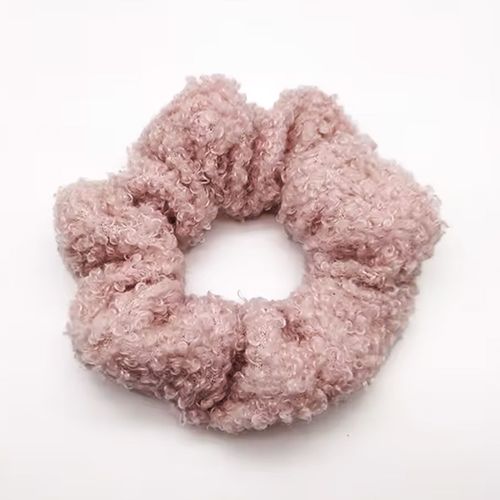 Chouchou Laineux Pour Cheveux En Chenille Douce Cosy Chic Rose
