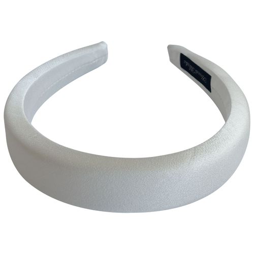 Serre-Tête Large Pour Cheveux En Satin Coussiné Glamour Gris Clair