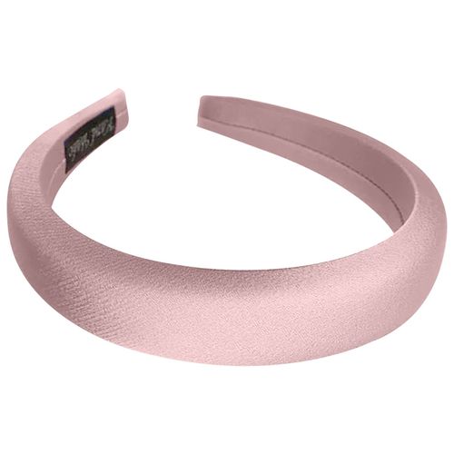 Serre-Tête Large Pour Cheveux En Satin Coussiné Glamour Rose