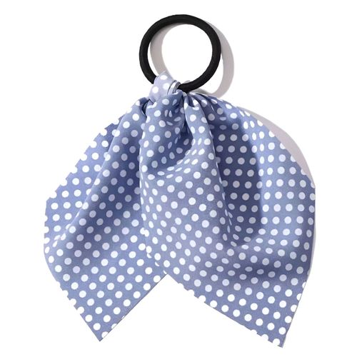 Élastique Foulard Pour Cheveux À Ruban À Pois Gracieux Lavande