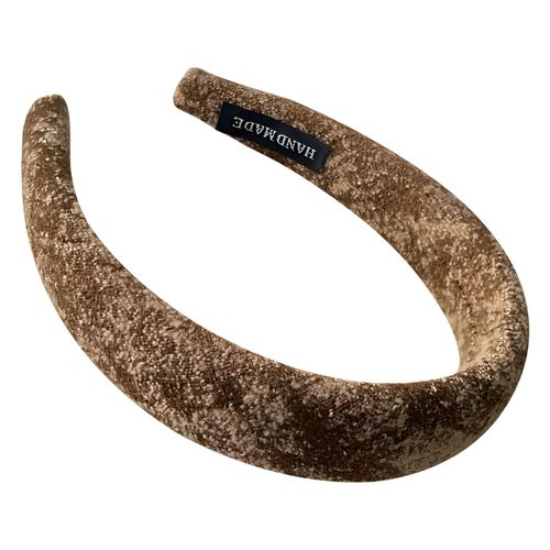 Serre-Tête Large Pour Cheveux En Laine Uni Vintage Glam Marron