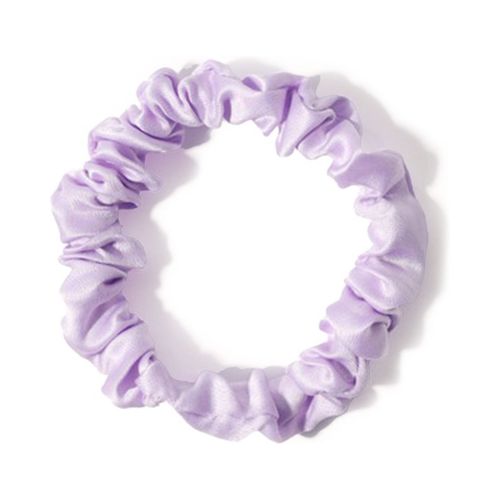 Chouchou Classique Pour Cheveux En Satin Plissé Diamant Chic Violet