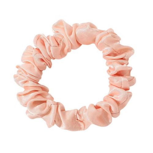 Chouchou Classique Pour Cheveux En Satin Plissé Diamant Chic Rose