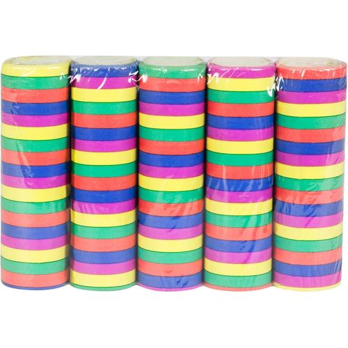 ERSHI-76050 - Banderoles 5 couleurs, 5 pièces, longueur 400 cm chacune, difficilement inflammables, multicolore, multicolore, carn[14257]