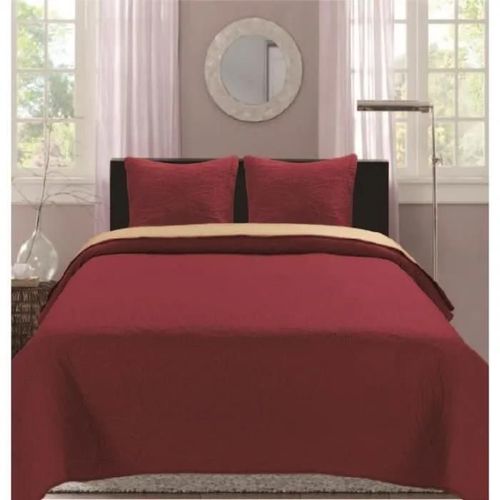 Boutis Ultrasonic Bicolor 2 Places 220 X 240 Cm - Bordeaux Beige