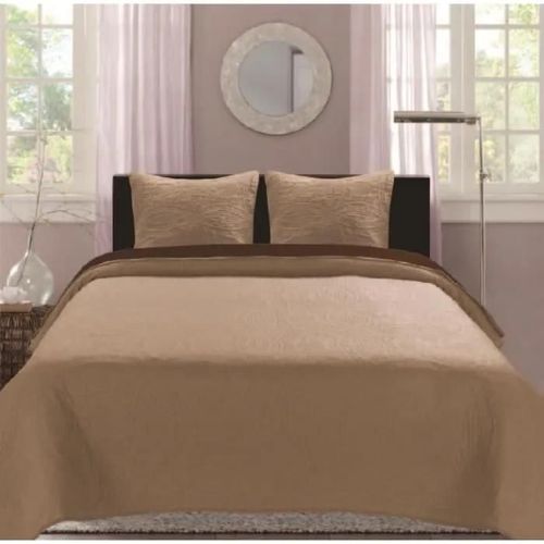 Boutis Ultrasonic Bicolor 2 Places 220 X 240 Cm - Beige Choco