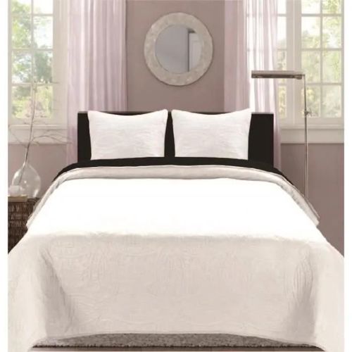 Boutis Ultrasonic Bicolor 2 Places 220 X 240 Cm - Noir Blanc