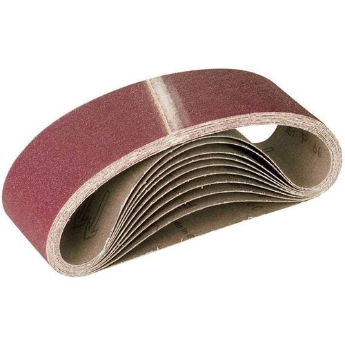 Fox Bandes abrasives, 610 x 100 mm, p. Ponceuses à bande portatives (Lot de 10) G36