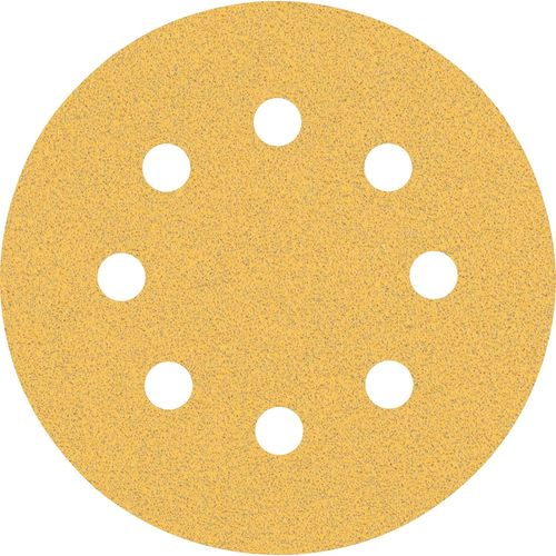 Professional 5x Feuilles abrasives Expert C470 à 8 trous (pour Bois dur, Peinture sur bois, Ø 115 mm, Grain 80, Accessoires Ponceuse excentrique)