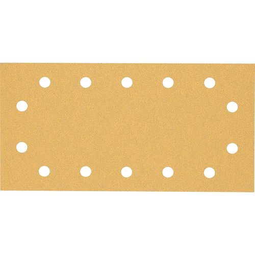 Professional 10x Feuilles abrasives Expert C470 à 14 trous (pour Bois dur, Peinture sur bois, 115x230 mm, Grain 80, Accessoires Ponceuse excentrique)