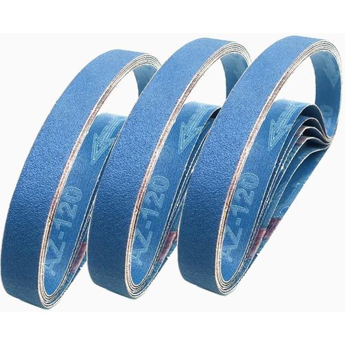 Bandes Abrasives en métal 25x762 mm.Groupe de bandes abrasives,2 x 60/80/100/120/240/320 grains.pour ponceuse.Utilisé pour l'ébauche,le décapage de peinture et le polissage (12PCS)