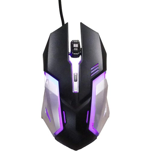 Souris Filaire, X7 Souris Optique Filaire 1600DPI Lumière Respiratoire Automatique 7 Couleurs Port USB Souris Lumineuses de Jeu Accessoires Informatiques pour PC Ordinateur Portable(Le Noir)