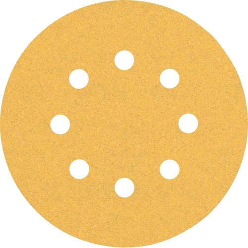Professional 5x Feuilles abrasives Expert C470 à 8 trous (pour Bois dur, Peinture sur bois, Ø 125 mm, Grain 100, Accessoires Ponceuse excentrique)