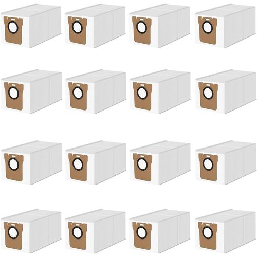 Lot de 16 sacs d'aspirateur pour robot aspirateur Dreame L10 Ultra/L10s Ultra/L20 Ultra/L20 Ultra Complete/Xiaomi X10,X10+,S10,S10