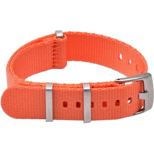 Bracelet Montre Nylon Bracelet Montre - 20mm Nylon Montre Bracelet Avec Épaissir Anneau En Acier Inoxydable - Orange