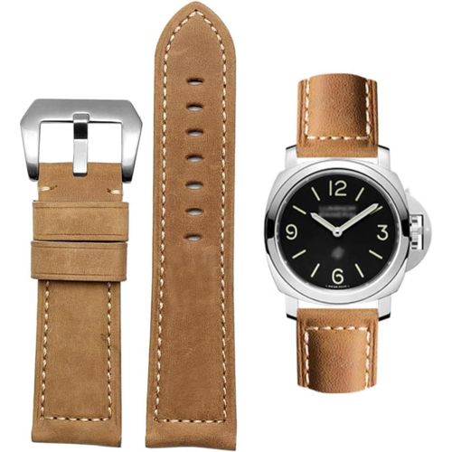 Bracelet De Montre, Bracelet De Remplacement En Cuir Vintage, Bracelet Pour Montres, Bracelet De Remplacement En Cuir Véritable Doux Étanche Avec Outils 20mm - Kaki