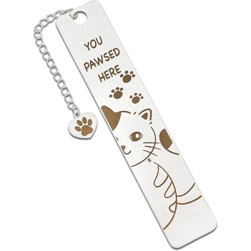 Marque-Pages Chat Pour Les Amateurs De Livres,Marque-Pages En Acier Inoxydable Pour Femmes,Hommes Et Enfants,Marque-Pages En Forme De Chat Pour Les Amateurs De Livres,Cadeaux Pour Femmes,Hommes