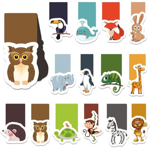 Lot De 30 Marque-Pages Magnétiques Pour Enfants-Motif Animal-Marque-Page Magnétique-Pour Enfants,Garçons,Filles,Étudiants,École,Fournitures De Bureau À Domicile