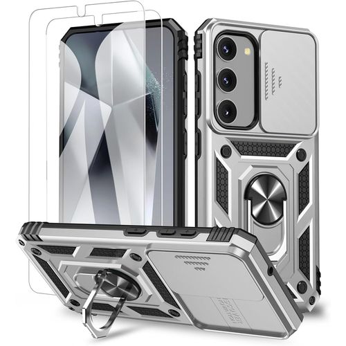 S24 Plus Case,Samsung S24 Plus Case,Camera Protection,2 Military Grade Protective Film And 2 Shockproof Film,Grey
