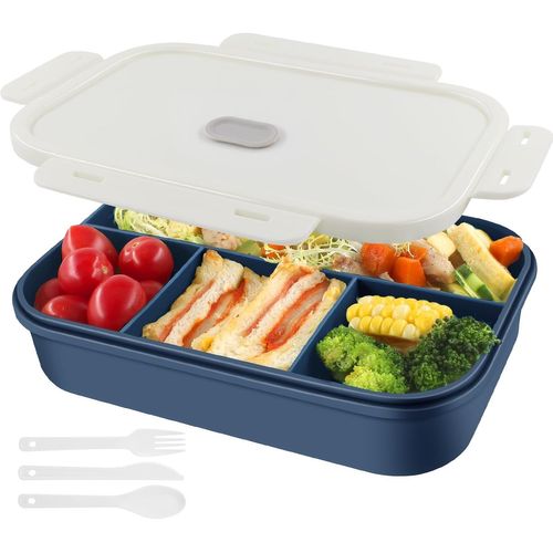 Boîte À Déjeuner-Boîte À Déjeuner Anti-Fuite Avec Anneau D'étanchéité-Boîte De Rangement Portable-Sans Bpa-Pour Adultes Et Enfants (1400 Ml)