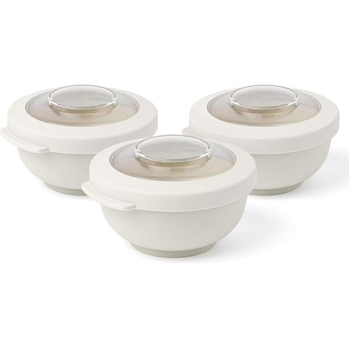 Tylla Saladier Set 3 Pièces|3x200ml|Boîte De Rangement Avec Couvercle Pour Meal Prep & Snacks|Boîte Alimentaire En Plastique Sans Bpa|Compatible Lave-Vaisselle|Oat