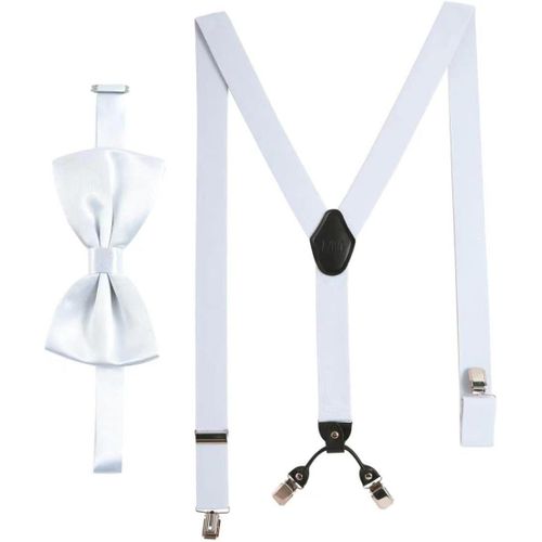 Braces With Bow Tie Set For Men And Women I Elastic Y Braces With Extra Strong Clips-3.5 Cm Wide-Adjustable Length I Pre-Attached Tie For Suit""},""Additionalweblabs"".[M709]