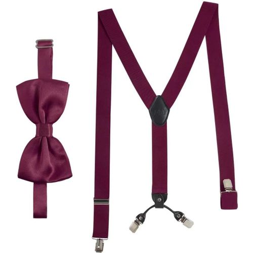 Braces With Bow Tie Set For Men And Women I Elastic Y Braces With Extra Strong Clips-3.5 Cm Wide-Adjustable Length I Pre-Attached Tie For Suit""},""Additionalweblabs"".[M708]