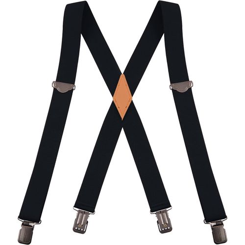 Men's Braces-48"" Adjustable Suspenders 1 1/4""-X Back With Black Clips.[M706]