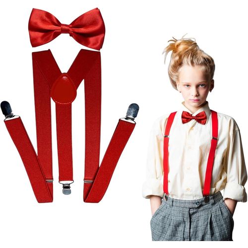 Braces For Men Bow Tie Braces Wide And Long Braces With 3 Metal Clips Very Strong Adjustable Elastic Braces Work Pants For Men