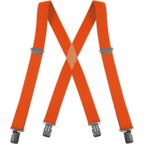 Men's Braces-48"" Adjustable Suspenders 1 1/4""-X Back With Black Clips.[M704]