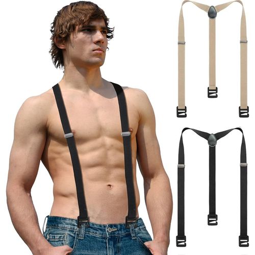 2 Pack Mens Hidden Suspenders Hiking Braces Underwear Men Untucked In Winter Hiking Skiing