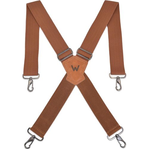 Brown Suspenders 2"" Wide Suspenders Heavy Duty Work Suspenders For Men,Swivel Hook Garter Belt,Thick Suspenders With Belt Loops,Brown,2"" Wide Strap,Brown
