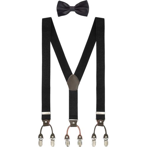 Y Shape 6 Clips 3.5 Cm Width Men's Braces Adjustable Length Extra Elastic Strong Strap And Bow Tie U2013 Suitable For Height Up To 2 M""},""Additionalweblabs"".[M967]