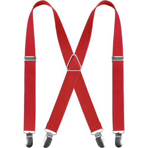 Men Braces With 4 X Shape Clips,Adjustable Elastic Braces For Men Trousers,Men's Braces Wedding Business Casual Suspenders