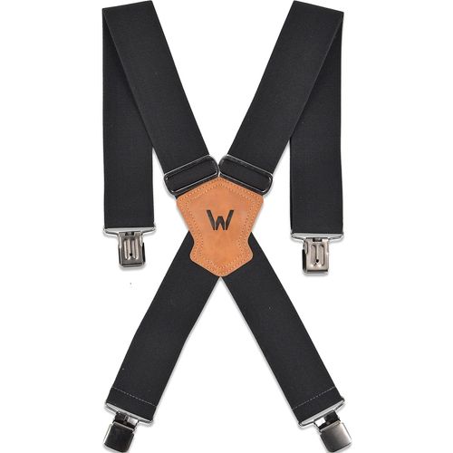 2 Inch Elastic Braces For Men,Heavy Duty Braces For Men,Work Braces For Men,Suspenders For Men,Braces For Men With Clips,Suspenders For Men Heavy Duty,Braces For Men For,Black,L