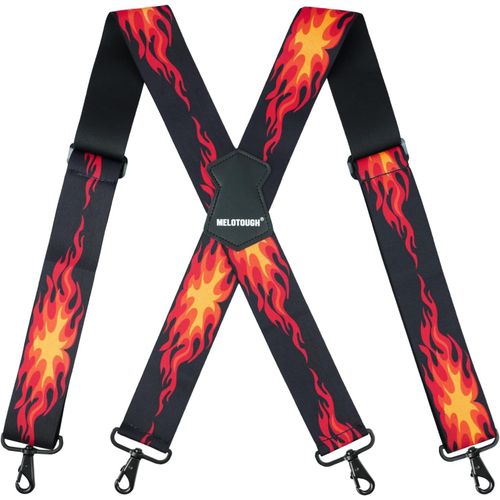 2"" Wide Fully Elastic Braces For Men-Heavy Duty X Back Work Braces For Jeans