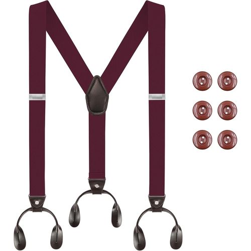 Men's Braces Button End,Button Braces For Men Trousers Heavy Duty,Men Braces For Trousers With Buttons 1.4 Inches Wide Adjustable Elastic Y Shape