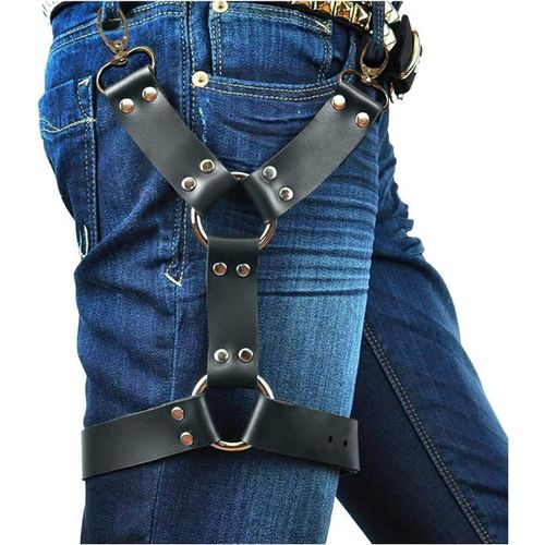 Sexy Punk Leather Garters Leg Garter Leg Suspenders Ladies Or Adjustable Belt Straps For Men