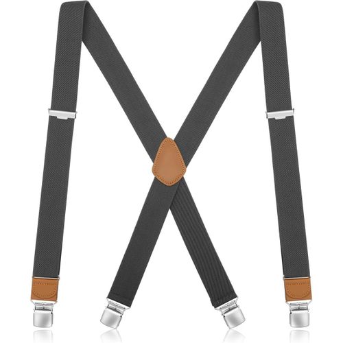 Men's Braces Wide 3.5 Cm Suspenders Men Adjustable Elastic Extra Strong 4 Metal Clips Vintage X-Shape Braces Suitable For Business,Party,One Size""},""Additionalweblabs"".[M907]