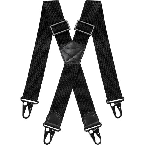 Bretelles Homme Largeur 3,8 Cm,Bretelles Extra Larges En Forme X,Bretelles Travail Extra Solides Avec Boucle En Métal,Adaptées Aux Grandes Tailles Pour Hommes Et Femmes
