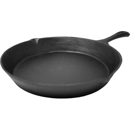 poêle à frire « Parthenaise »|Ø 30 cm Poêle à griller en fonte|poêle universelle ronde,lisse et pré-culottée|convient pour cuisinière (y compris induction) et barbecue.[K1070]
