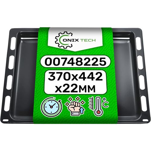 Plateau Four Rectangulaire Emaillée 370x442x22 mm avec Code 00748225 748225 00741161 741161 pour Bosch pour Siemens-Garantie de 5 Ans -