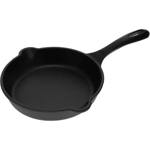 Poêle en Fonte Naturelle Pre-assaisonnée,Induction 16,5cm Convient pour Feu,Barbecue,Four,Plaque Vitrocéramique,Gaz,Cast Iron Skillet Cured sans Toxicité,sans PTFE ni PFOA.[K611]