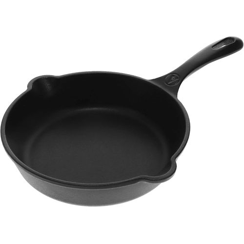 Poêle en Fonte Naturelle Pre-assaisonnée,Induction 20cm Convient pour Feu,Barbecue,Four,Plaque Vitrocéramique,Gaz,Cast Iron Skillet Cured sans Toxicité,sans PTFE ni PFOA.[K613]