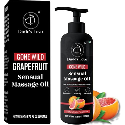 - Bio-Huile De Massage Corporelle Fruitée Comestible Au Pamplemousse Naturel Et Au Citron Vert|Huile De Massage Corporelle Relaxante|Nourrir Et Hydrater La Peau|200 Ml